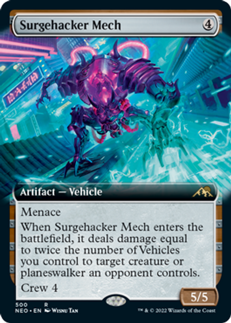 Surgehacker Mech (Extended Art) (foil) | Kamigawa: Neon Dynasty