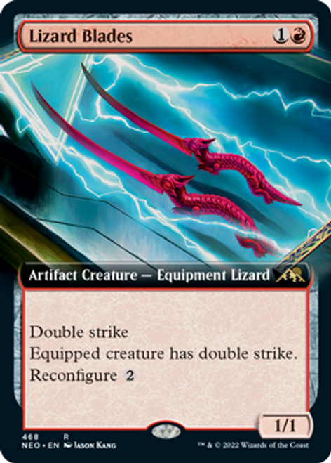 Lizard Blades (Extended Art) (foil) | Kamigawa: Neon Dynasty