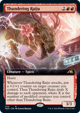 Thundering Raiju (Extended Art) (foil)