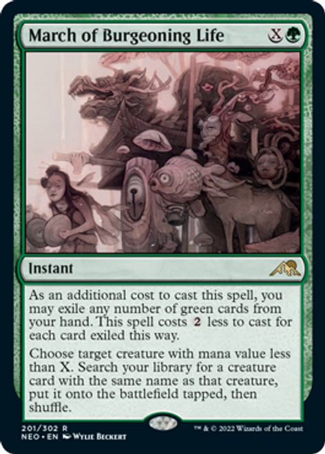 March of Burgeoning Life (foil) | Kamigawa: Neon Dynasty