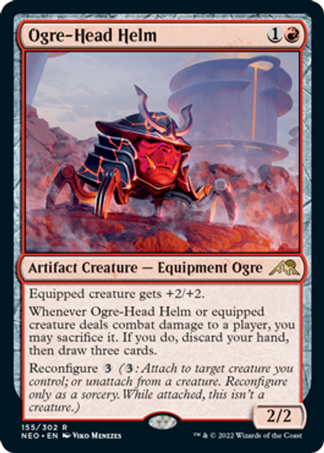 Ogre-Head Helm (foil) | Kamigawa: Neon Dynasty