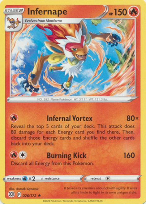 Brilliant Stars 026/172 Infernape (Non-Holo)