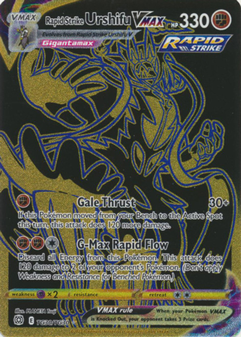  Pokemon - Mew VMax - TG30 - Trainer Gallery - Lost Origin -  Full Art - Black & Gold Holo Foil Card : Toys & Games