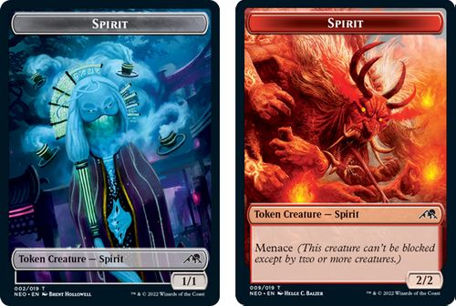 Kamigawa: Neon Dynasty - Spirit (#2) / Spirit (#9) Token
