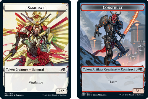 Kamigawa: Neon Dynasty - Samurai / Construct (#6) Token (foil) | Kamigawa: Neon Dynasty