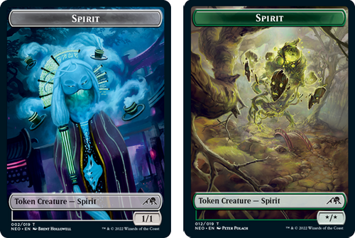 Kamigawa: Neon Dynasty - Spirit (#2) / Spirit (#12) Token (foil)