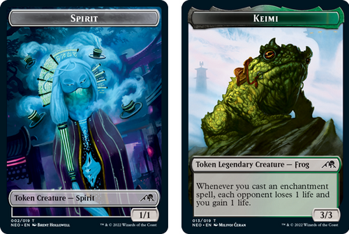 Kamigawa: Neon Dynasty - Spirit (#2) / Keimi Token (foil) | Kamigawa: Neon Dynasty