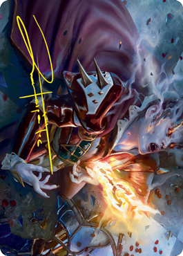 Flame-Blessed Bolt (#44) Art Card (Gold Signature)