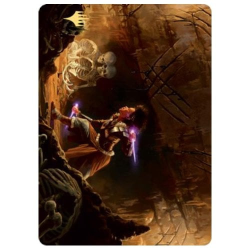 Kaldheim Art Card: Dogged Pursuit (Gold Signature) | Kaldheim