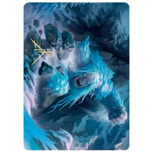 Kaldheim Art Card: Icehide Troll (Gold Signature) | Kaldheim