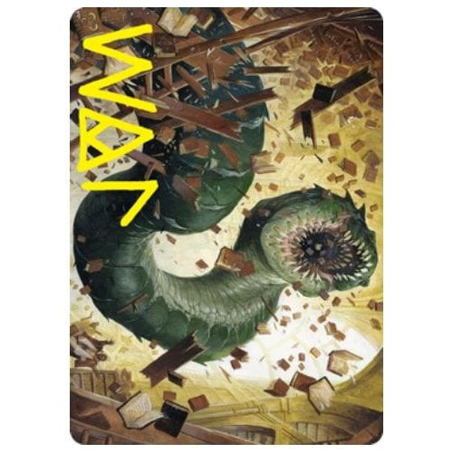 Strixhaven: School of Mages Art Card: Bookwurm (Gold Signature)