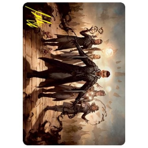 Strixhaven: School of Mages Art Card: Silverquill Command (Gold Signature)