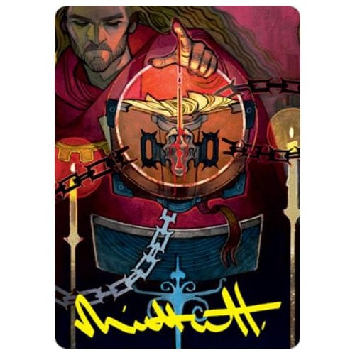 Strixhaven: School of Mages Art Card: Sign in Blood (Gold Signature)