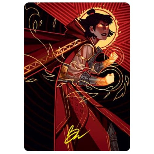 Strixhaven: School of Mages Art Card: Infuriate (Gold Signature)