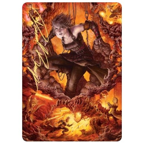 Zendikar Rising Art Card: Nahiri, Heir of the Ancients (#4) (Gold Signature)