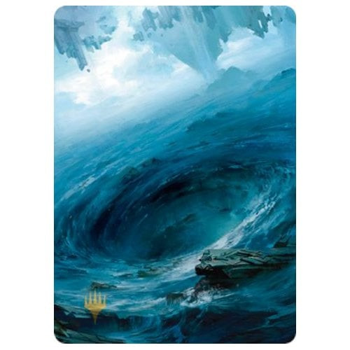 Zendikar Rising Art Card: Island (#12) (Gold Signature)