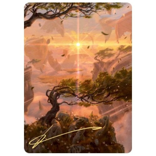 Zendikar Rising Art Card: Windswept Heath (Gold Signature)