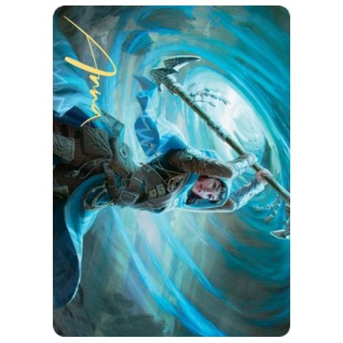 Zendikar Rising Art Card: Sea Gate Stormcaller (Gold Signature)