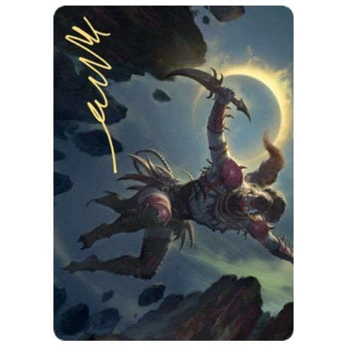 Zendikar Rising Art Card: Nighthawk Scavenger (Gold Signature)