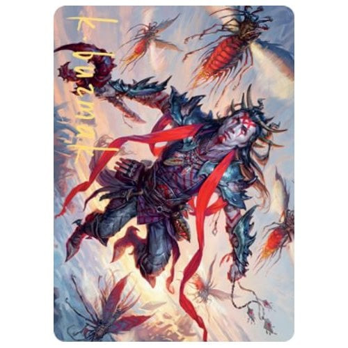 Zendikar Rising Art Card: Scion of the Swarm (Gold Signature)