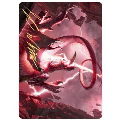 Zendikar Rising Art Card: Thundering Rebuke (Gold Signature)