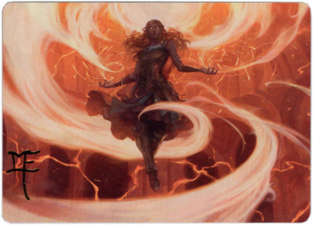 Strixhaven: School of Mages Art Card: Crackle with Power (Gold Signature) (Japanese)