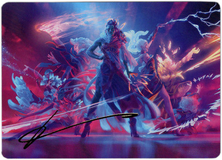Strixhaven: School of Mages Art Card: Prismari Command (Gold Signature) (Japanese)