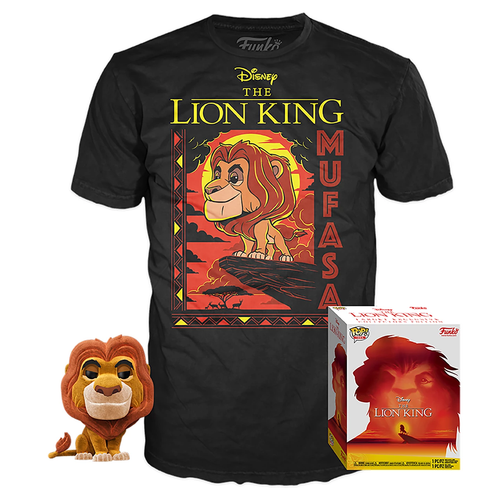POP! & Tee: The Lion King - Mufasa (Flocked) and Mufasa T-Shirt