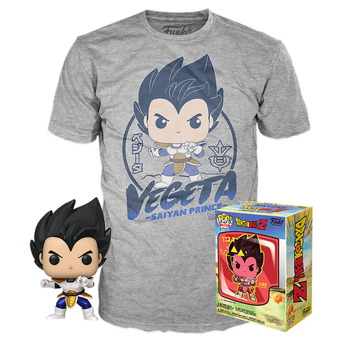 POP! & Tee: Dragon Ball Z - Vegeta (Windy) (Metallic) and Vegeta (Saiyan Prince) T-Shirt