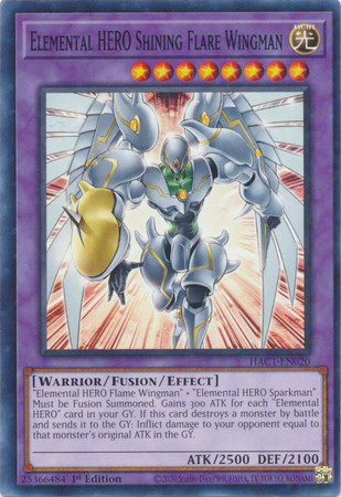 HAC1-EN020 Elemental HERO Shining Flare Wingman (Duel Terminal Normal Parallel Rare)