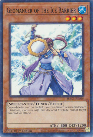 HAC1-EN036 Geomancer of the Ice Barrier (Duel Terminal Normal Parallel Rare)