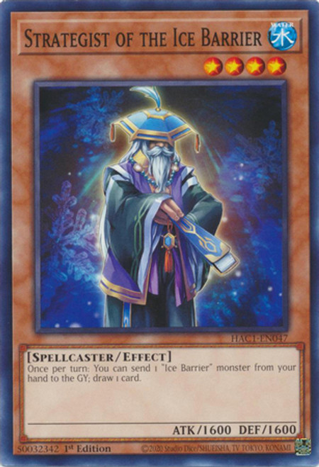 HAC1-EN047 Strategist of the Ice Barrier (Duel Terminal Normal Parallel Rare)