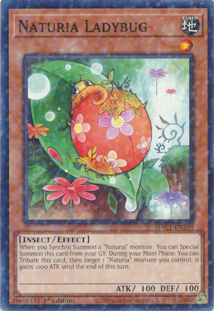 HAC1-EN109 Naturia Ladybug (Duel Terminal Normal Parallel Rare)