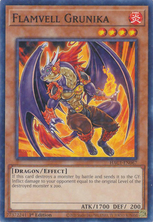 HAC1-EN067 Flamvell Grunika (Duel Terminal Normal Parallel Rare)