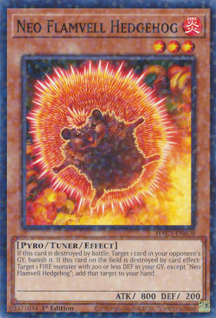 HAC1-EN070 Neo Flamvell Hedgehog (Duel Terminal Normal Parallel Rare)