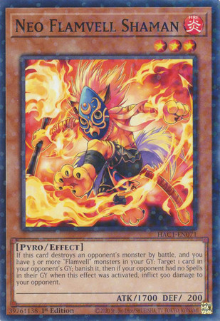 HAC1-EN071 Neo Flamvell Shaman (Duel Terminal Normal Parallel Rare)