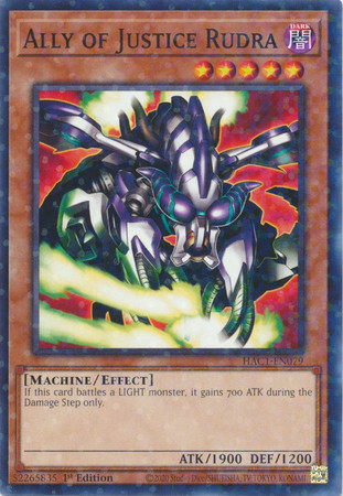 HAC1-EN079 Ally of Justice Rudra (Duel Terminal Normal Parallel Rare)