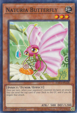 HAC1-EN108 Naturia Butterfly (Duel Terminal Normal Parallel Rare)