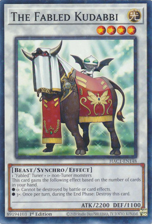 HAC1-EN148 The Fabled Kudabbi (Duel Terminal Normal Parallel Rare)