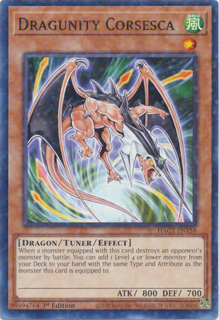 HAC1-EN158 Dragunity Corsesca (Duel Terminal Normal Parallel Rare)