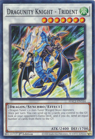HAC1-EN164 Dragunity Knight - Trident (Duel Terminal Normal Parallel Rare)
