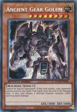 SGX1-END01 Ancient Gear Golem (Secret Rare)