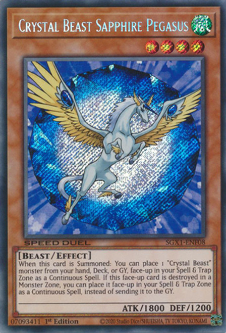 SGX1-ENF08 Crystal Beast Sapphire Pegasus (Secret Rare)