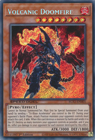 SGX1-ENH01 Volcanic Doomfire (Secret Rare)