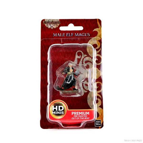 Pathfinder Battles Painted Premium: Male Elf Magus