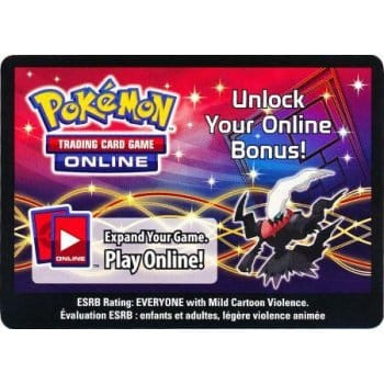 Darkrai Legendary EX tin TCG Online Code Card