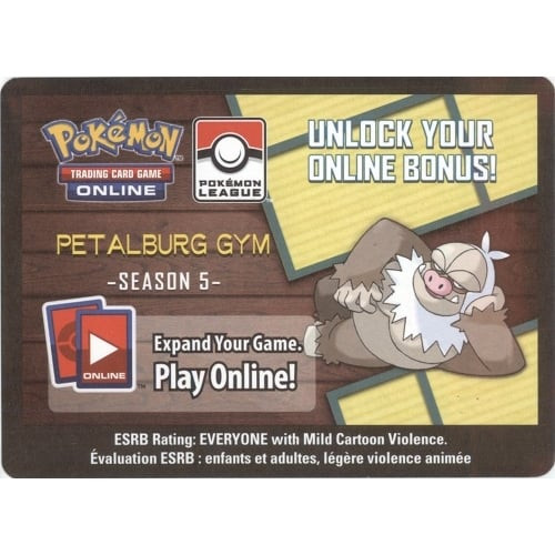 Pokemon Slaking Petalburg Gym Season 5 Code Card