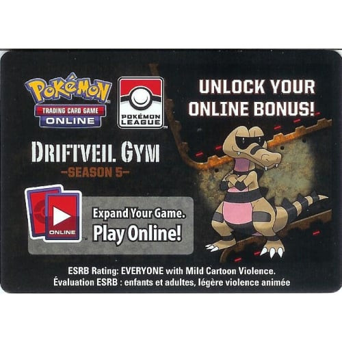Pokemon Driftveil Gym Season 5 Code Card