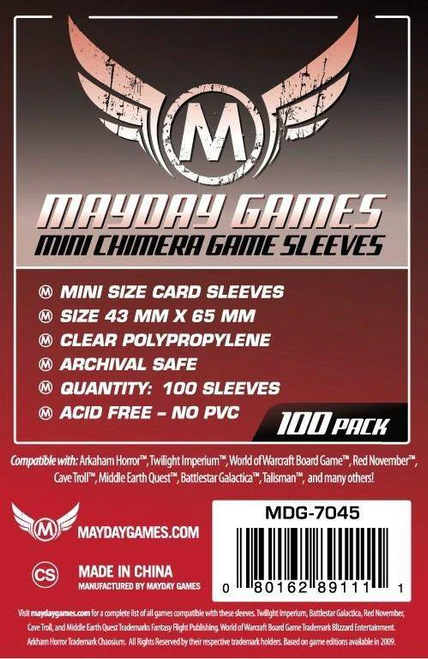 Mini Chimera Card Sleeves 43mm x 65mm (100)