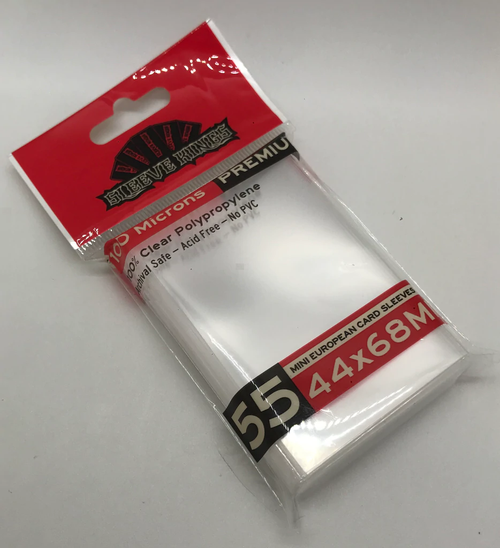 Premium Mini European Card Sleeves 44mm x 68mm (55)